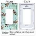 thumbnail image 3 of Yayeee Rocker Switch Wall Plate 3-Gang 6.5"x4.6" Home Decorative Outlet Cover, Green Otters Pattern, 3 of 6