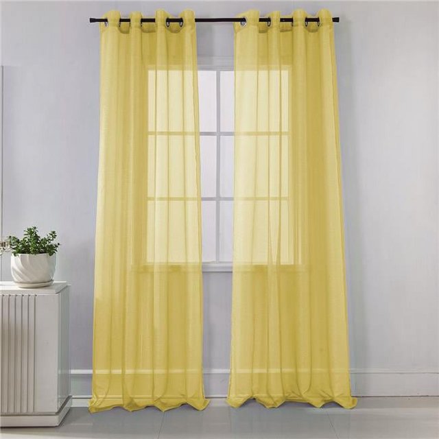 RT Designers Collection PNL46345 90 in. Lonnie Grommet Panel, Lemon