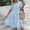 D-Blue, variant on Elegant Dresses For Women Short Sleeve New Mid Length Dress Lace Jacquard Hollow Out Slim V Neck Flowy Dress Classic Clothing 2Xl Blue