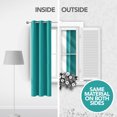thumbnail image 6 of Deconovo Thermal Insulated Solid Blackout Window Curtains for Living Room (Turquoise, 42" x 84", 2 Panels), 6 of 10