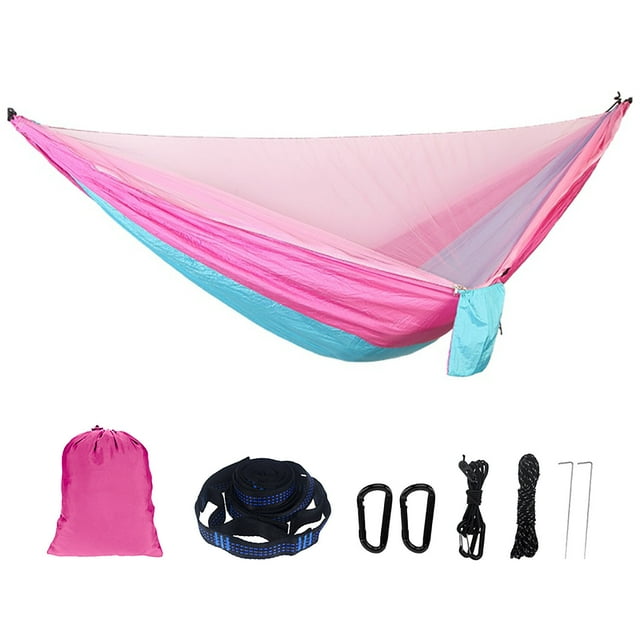 EGNMCR Moustiquaire de Camping et de Randonnée, à Cordon, Ouverture Automatique Rapide, Maille Extérieure en Nylon avec Fil de Nylon pour Lit Suspendu
