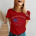 thumbnail image 2 of 250th Anniversary of America Short Sleeve Shirt – Women's Patriotic USA Tops, 250 Years of Freedom 1776-2026, Cute Fourth of July Independence Day Tee(Red,XXL), 2 of 4