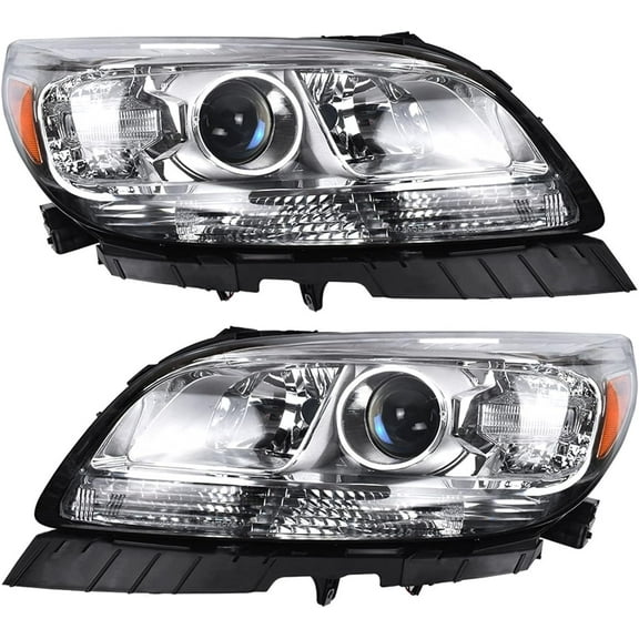 ALL-CARB Replacement for 2013 2014 2015 Chevy Malibu Halogen Projector Headlights Left & Right Headlamps