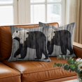 thumbnail image 3 of Brown Bear Form Throw Pillow Cover Impressionist Animal Silhouette Cotton Linen Cushion Cover Throw Pillow Case with Invisible Zipper for Couch Sofa Bed Chair Car 26x26 Inch, 3 of 9