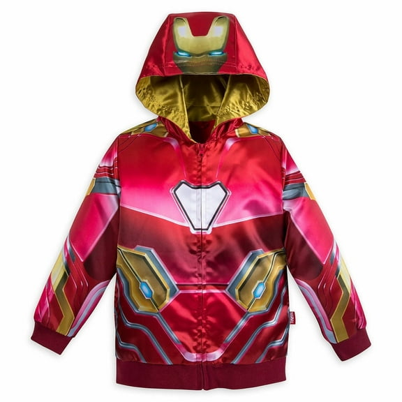 Disney Store Marvel Avengers Iron Man Costume Boy Hoodie Jacket Size 4