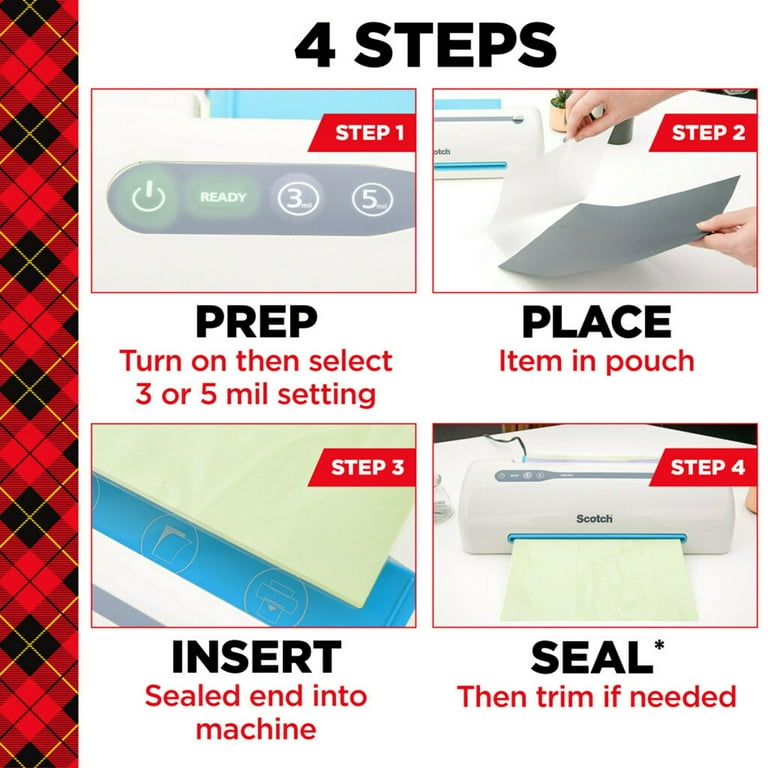 Scotch Brand Thermal Laminating Pouches, Clear, Fits Letter