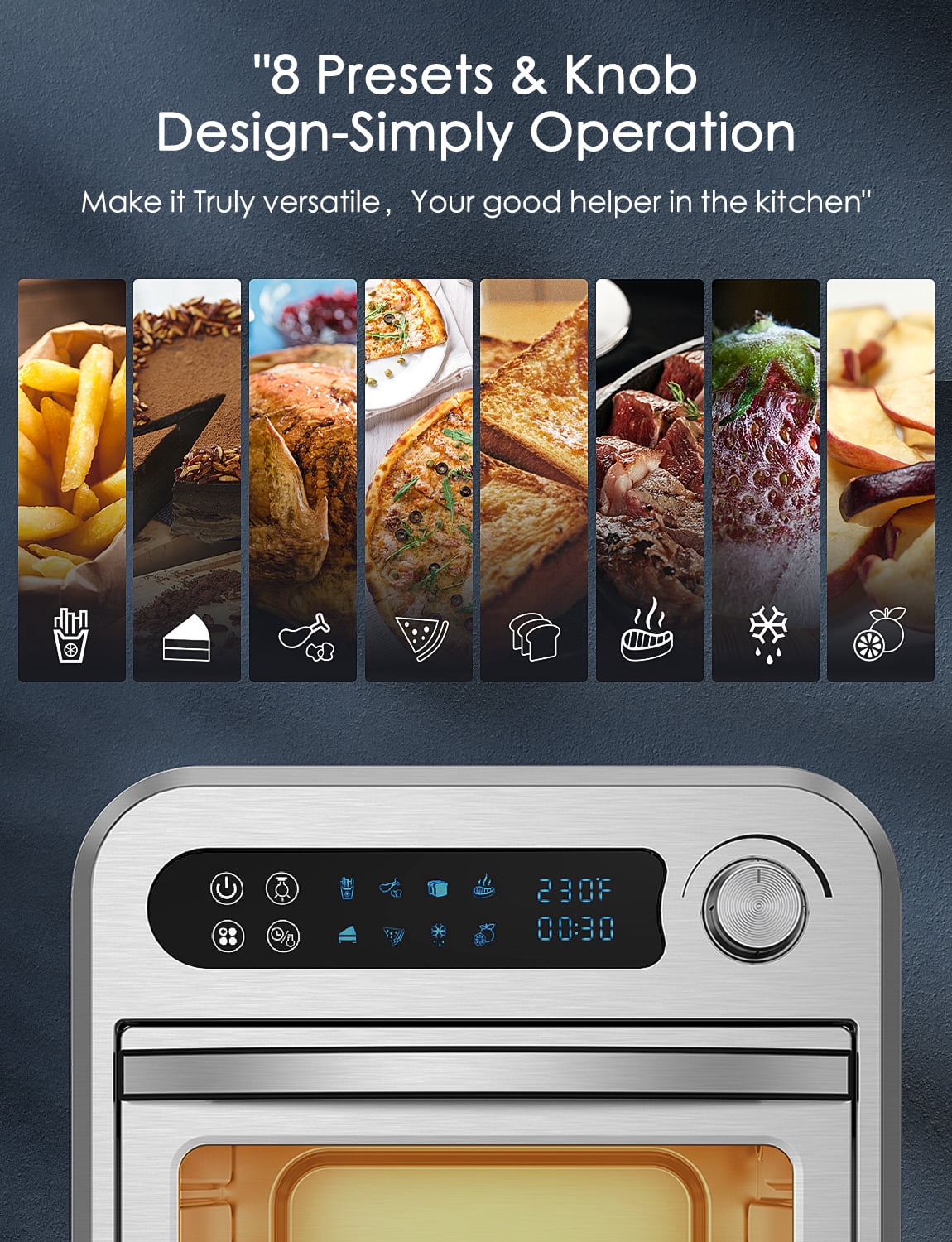 moosoo air fryer oven ma12