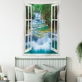 thumbnail image 5 of Landscape Tapestry, Open Window to River Flowing Down inside a Forrest with Lush Spring Season Trees, Wall Hanging for Bedroom Living Room Dorm Decor, 40W X 60L Inches, Blue Green, by Ambesonne, 5 of 5