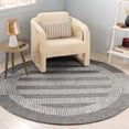 thumbnail image 2 of SAFAVIEH Pine Qendro Geometric Area Rug, Grey/Ivory, 6' x 6' Round, 2 of 7