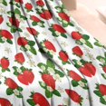 thumbnail image 3 of Red Strawberry Plants Fruit Flower White Pattern Blanket,Comfortable Soft Flannel Throw Blanket,All Season,Warm Lightweight Blankets for Sofa Bed Couch Living Room Chair,30"x40", 3 of 4