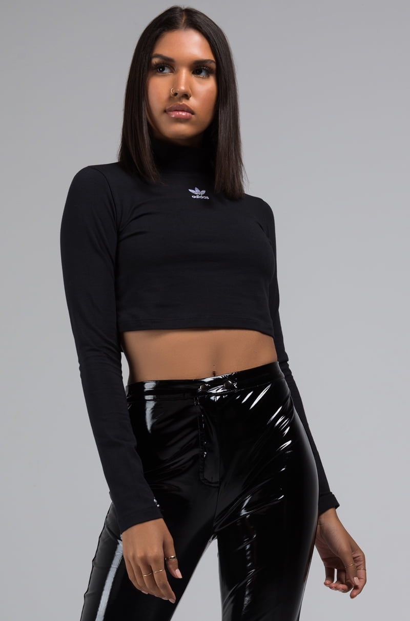 ADIDAS ON A MISSION TURTLENECK CROP TOP 