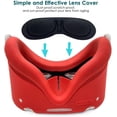 thumbnail image 4 of Compatible with Oculus Quest 2 Silicone Case Accessory with VR Case Cover, Silicone VR Face Cover Pad and Touch Controller Grip Cover Compatible with Quest 2, Disposable Eye Cup (Red), 4 of 9