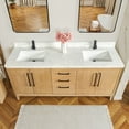 thumbnail image 4 of Gara 72" Double Bath Vanity in Washed Ash Grey with White Grain Composite Stone, 4 of 16