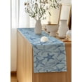 thumbnail image 5 of Table Runner 108 Inches Long for Kitchen Dining, Navy Blue Starfish Dresser Scarf Farmhouse, Dining Table Decorations for Wedding/Parties, Coastal Ocean Summer Sea Nautical 13 x 108 In, 5 of 8