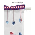 thumbnail image 5 of 4th of July Kitchen Valances for Windows Farmhouse Linen Window Valance Curtain for Living Room Window Treatment Spring Floral Love Heart Independence Day Valance Rod Pocket Topper, 54 x 18 Inch, 5 of 6
