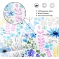 thumbnail image 5 of Small Stall RV Blue Floral Shower Curtain for Bathroom Decor 36Wx72H Boho Wildflower Watercolor Plant Leaves Botanical for Girls Art Printed Fabric Polyester Waterproof 7 Pack Plastic Hooks, 5 of 6