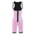 thumbnail image 3 of Sauna Suit for Women, Sweat Vest Workout Waist Trainer Slimming Full Body Shaper with Zipper Pink XL A, 3 of 7