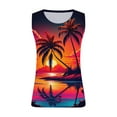 thumbnail image 3 of GIPQJK Plus Size Tank Tops for Women Summer Crew Neck Sleeveless T-Shirts Loose Solid Beach Blouse Fashion Sleeveless Tops Vest T-Shirt,Wine L, 3 of 5