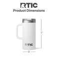 thumbnail image 5 of RTIC 16 oz Ceramic Lined Insulated Road Trip Travel Mug, Leak-Resistant Lid, White, 5 of 7