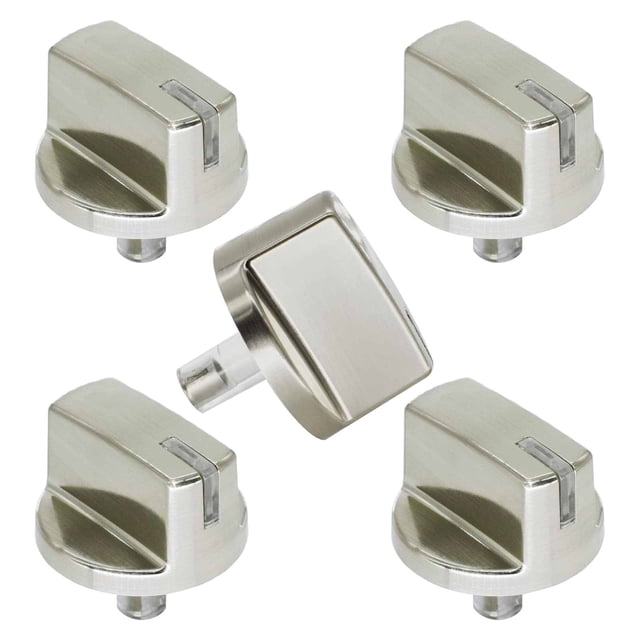 5x Silver ABS Replacement Knobs for LG Gas Ranges Simple Plug-and-Play Installation for Quick, Hassle-Free Upgrades