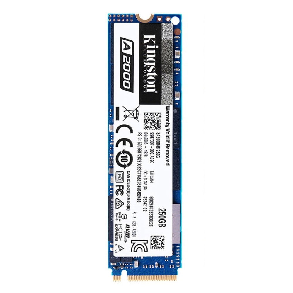 Kingston A2000 Solid State Drive NVMe PCIe SSD High Speed Reading Writing SSD Compact Shockproof M.2 NVMe SSD 250GB Walmart