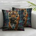 thumbnail image 3 of Orinice Tiger Graphic Decorative Throw Pillow Cover for Home Couch Living Room Bed Sofa Zipper Closure Car Bedroom 1PC 12x12in, 3 of 5