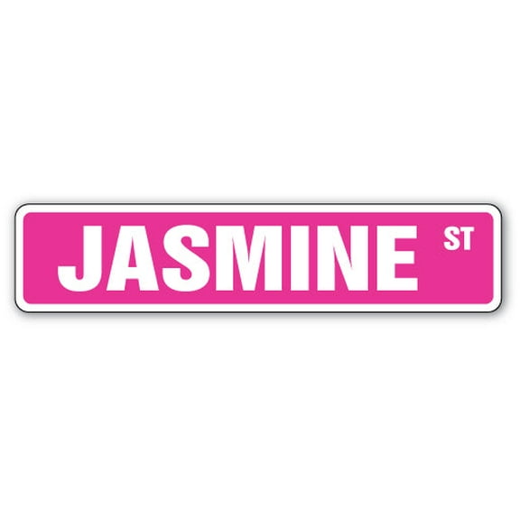 JASMINE Street Sign Childrens Name Room Sign | Indoor/Outdoor | 18" Wide