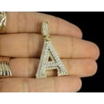 thumbnail image 2 of 2Ct Round Cut Lab Created Diamond Initial "A" Custom Pendant Necklace 14K Yellow Gold Plated, 2 of 2