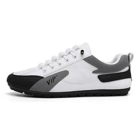 Men Shoes Sneakers Fashion Summer Sneakers Mesh Breathable Men s Shoes Korean Version Of Casual Sports Shoes Students Male Shoes(White 10)