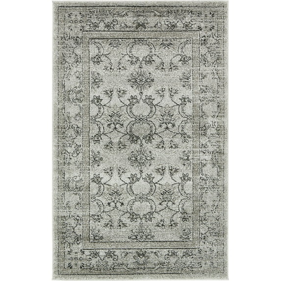 Unique Loom Botanica La Jolla Vintage Floral Area Rug or Runner