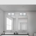 thumbnail image 3 of Lámpara de lavabo LED de acero inoxidable, luz de pared para baño, lámpara frontal de espejo para baño, sala de estar, hogar, 3 of 5