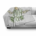 thumbnail image 2 of Earth Day Soft Flannel Fleece Throw Blanket, Sketch of a Nature-Themed Sun Organic Life, Cozy Plush for Indoor and Outdoor Use, 50" x 70", Earth Yellow Lime Green, by Ambesonne, 2 of 5