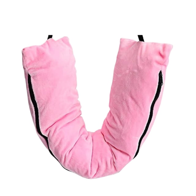 Almohada de viaje Advancent de felpa rosa