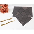 thumbnail image 6 of Unique Bargains Set of 6 Solid Design Placemats for Kitchen Dining Table Decor Black, 6 of 7