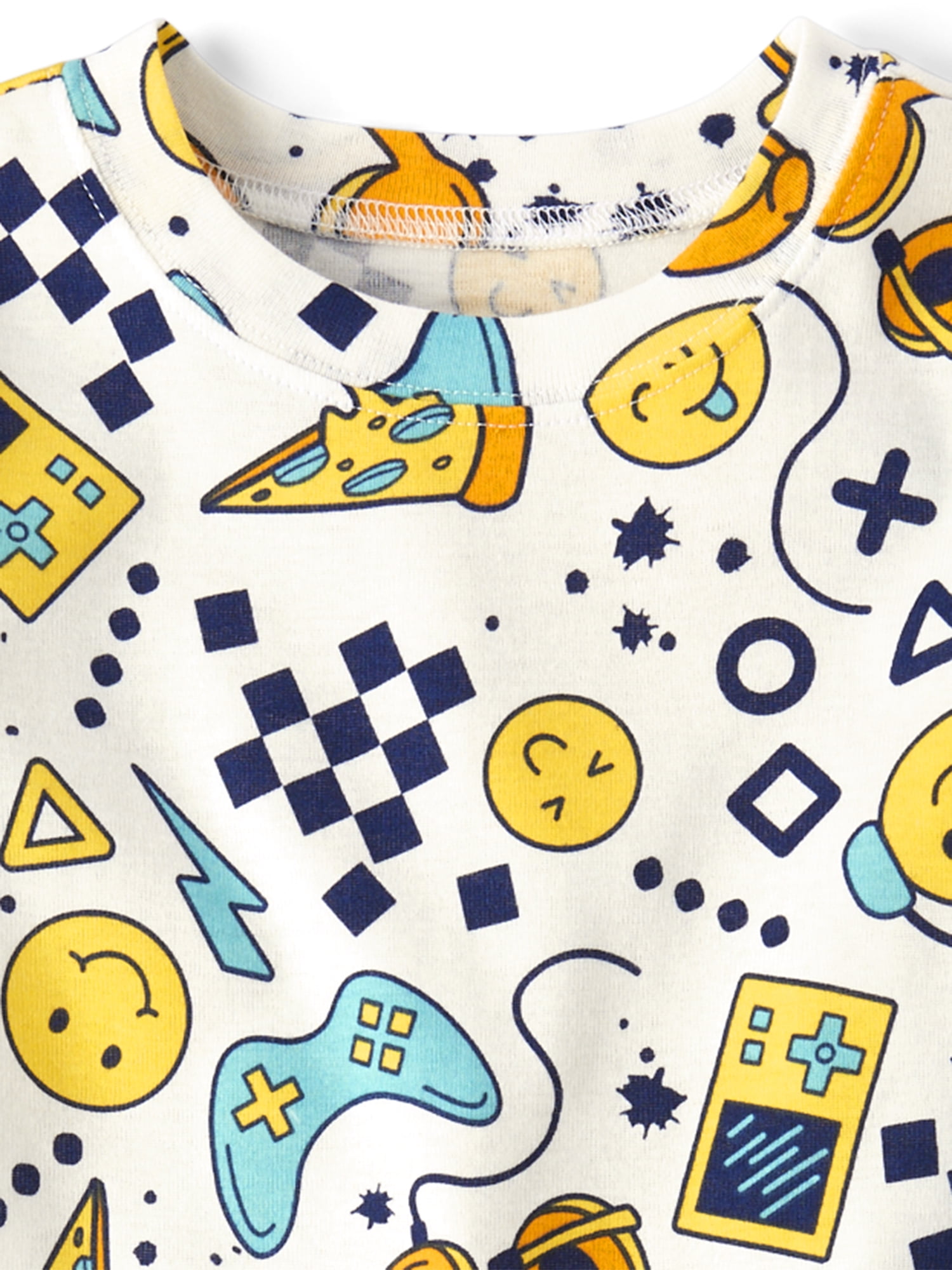 The Children's Place Boys Short Sleeve Snug Fit Gamer Print Cotton Pajamas, Sizes 4-16