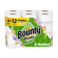 thumbnail image 1 of Bounty - Toallas de Papel Select A Size, 6 Rollos Dobles, 82 Hojas por Rollo, Hojas Ajustables, Súper Absorbentes, Textura Diamante, Limpieza Rápida y Duradera, 1 of 10