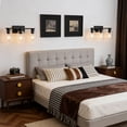 thumbnail image 3 of Black Vanity Lights for Bathroom 3 Light Industrial Wall Mounted Mirror Wall Lights with Glass Cover, 3 of 11
