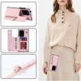 thumbnail image 4 of Dteck for Samsung Galaxy S20 Ultra Flip Wallet Case, PU Leather Magnetic Clasp Case with Card Slot Kickstand & Cross Body Strap Shockproof Protective Case for Samsung S20 Ultra Ladies, Pink, 4 of 10