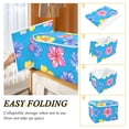 thumbnail image 4 of Hawaiian Flowers Bright Color Foldable Storage Bin with Lid and Handle Collapsible Storage Box 16.5 x 12.6 x 11.8 inches, 4 of 7