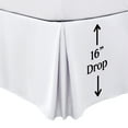 thumbnail image 2 of Lux Decor Bed Skirt Full Bed 16 Inch Drop Quadruple Pleated Double Brushed Microfiber, Easy Fit Wrap Around Bedskirt Shrink, Wrinkle & Fade Resistant, White, 2 of 9