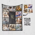 thumbnail image 2 of AISENIN Custom Blanket with Photo Text Collage Personalized 10 Photo Throw Blanket Using Your Own Pictures, Custom Christmas New Year Gifts for Mom Dad Family Sisters Friends Kids Couple 60*80inch, 2 of 5