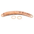 thumbnail image 2 of 15mm Inner Dia Copper Crush Washers Car Flat Sealing Gaskets Rings 50pcs, 2 of 3