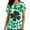 B, variant on Women's St. Patrick's Day Scrub Top Plus Size V-Neck Short Sleeve Scrub Top Printed Workwear Nurse Uniform,XXL,A