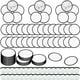 thumbnail image 1 of Ventiladores V-chen con forma de disco volador plegables, 50 unidades, 25 cm, con bolsas, 1 of 7