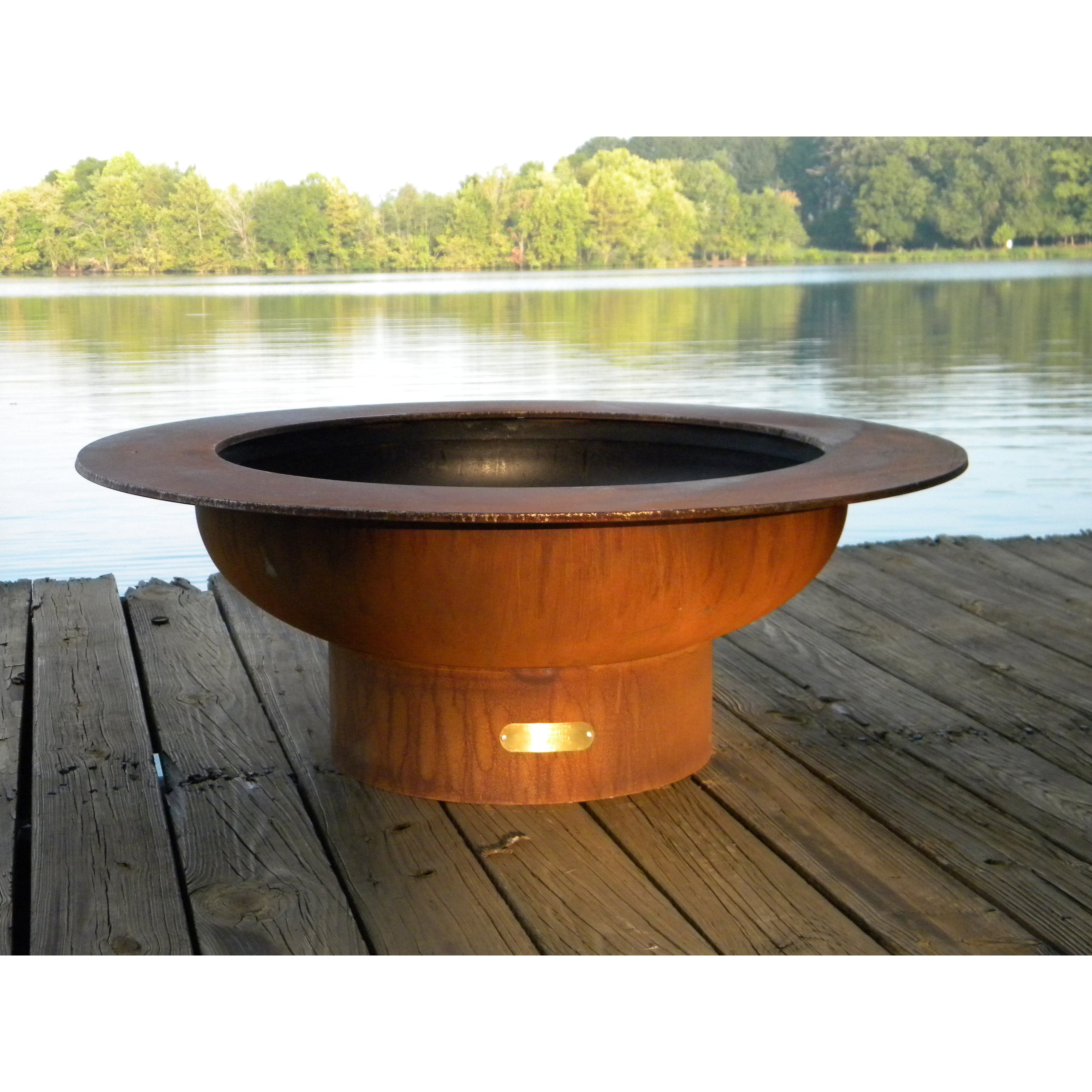 Titan 40 Solid 100 Copper Fire Pit Bowl Wood Burning Patio Deck Titan 40 Solid 100 Copper Fire Pit Bowl Wood Burning Patio Deck Grill Com