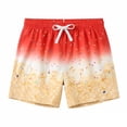 thumbnail image 3 of Teen Boys' Swim Trunks With Ice Print Stretchy Relaxed Quick Dry 13-14 Years Baby Boy Clothes, 3 of 4
