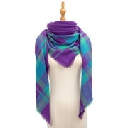SBYOJLPB Women's Cold Weather Scarves & Wraps Womens Warm Long Shawl Wraps Large Scarves Knit Cashmere Tassel Plaid Scarf