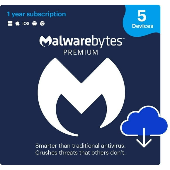 Malwarebytes Premium Bilingual 5-Device 1-Year Subscription [Download]
