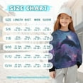 thumbnail image 7 of Xoenoiee Galaxy Dolphin Print Girls Oversized Sweatshirts Crewneck Sweaters Drop Shoulder Long Sleeve Side Slit Pullover Jumper Lightweight Tunic Top, 5-6 Years, 7 of 7