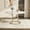 White + Gold, variant on 43" Round Dining Table, Expandable Kitchen Table with Storage Shelf and Metal Base for Kitchen, Living Room, White + Gold